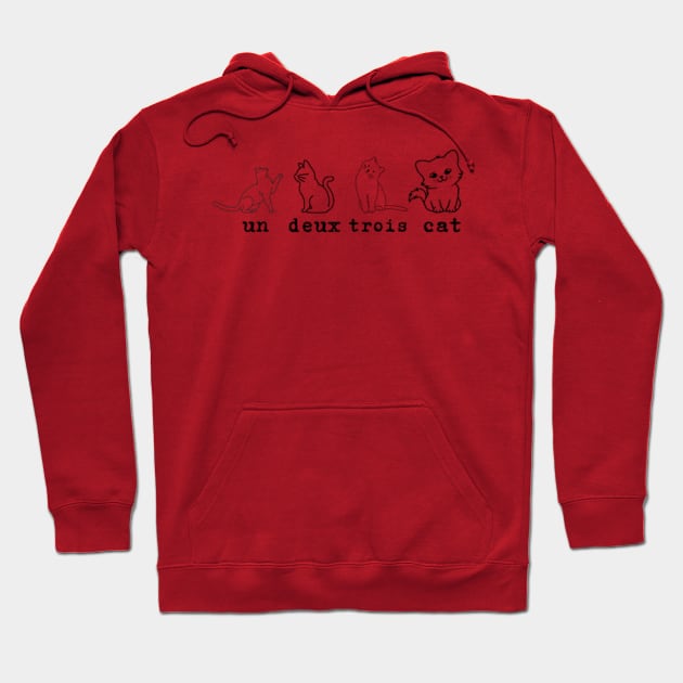 Un Deux Trois Cat Hoodie by arlene